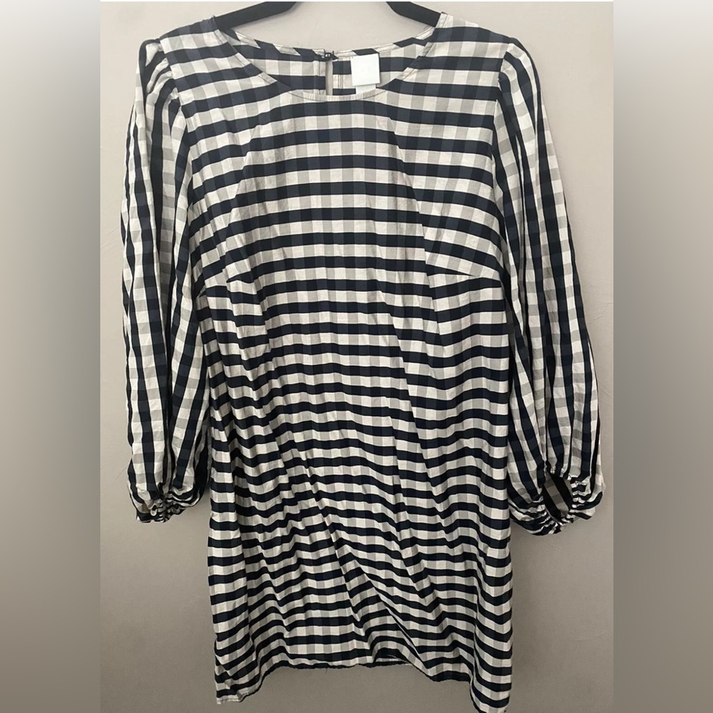 H&M Black and White Checkered Mini Dress